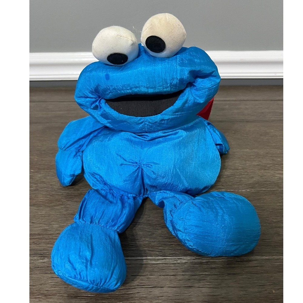 VTG 1995‎ Tyco  Hungry Cookie Monster Parachute Nylon Plush Sesame Street
